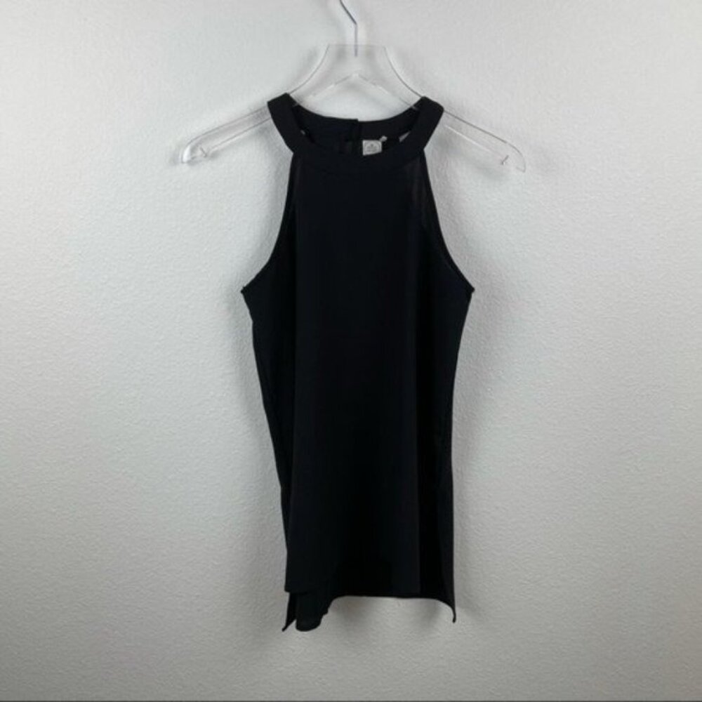 Paper Crane Black High Neck Sleeveless Blouse